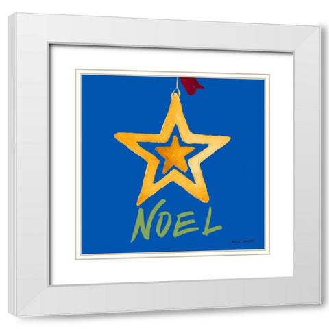 Christmas Ornaments III White Modern Wood Framed Art Print with Double Matting by Loreth, Lanie