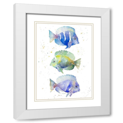 Tropical Fish IV White Modern Wood Framed Art Print with Double Matting by Loreth, Lanie