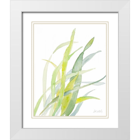 Seagrasses and Eelgrasses II White Modern Wood Framed Art Print with Double Matting by Loreth, Lanie