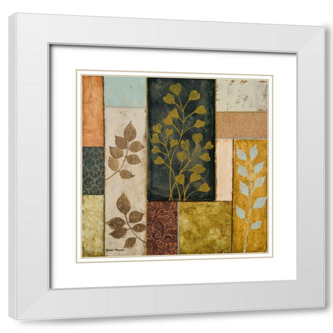 Natural Elements I White Modern Wood Framed Art Print with Double Matting by Marcon, Michael