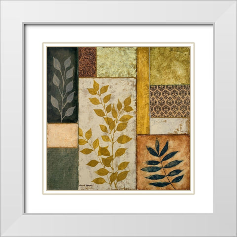 Natural Elements II White Modern Wood Framed Art Print with Double Matting by Marcon, Michael