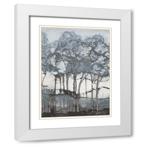 Watercolor Forest I White Modern Wood Framed Art Print with Double Matting by Medley, Elizabeth