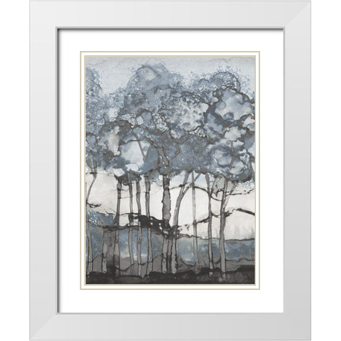 Watercolor Forest I White Modern Wood Framed Art Print with Double Matting by Medley, Elizabeth