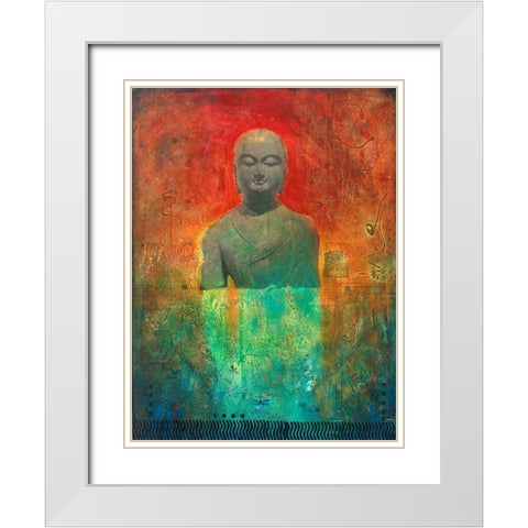 The Guardian White Modern Wood Framed Art Print with Double Matting by Meneely, Dan