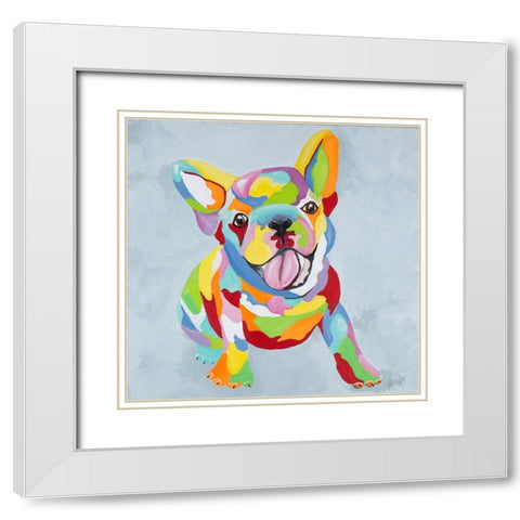 French Kiss I White Modern Wood Framed Art Print with Double Matting by Ritter, Gina