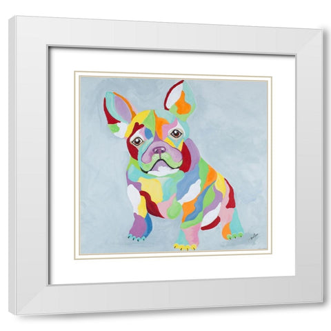 French Kiss II White Modern Wood Framed Art Print with Double Matting by Ritter, Gina