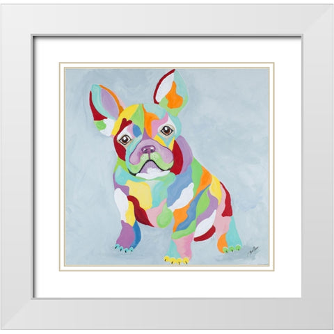 French Kiss II White Modern Wood Framed Art Print with Double Matting by Ritter, Gina