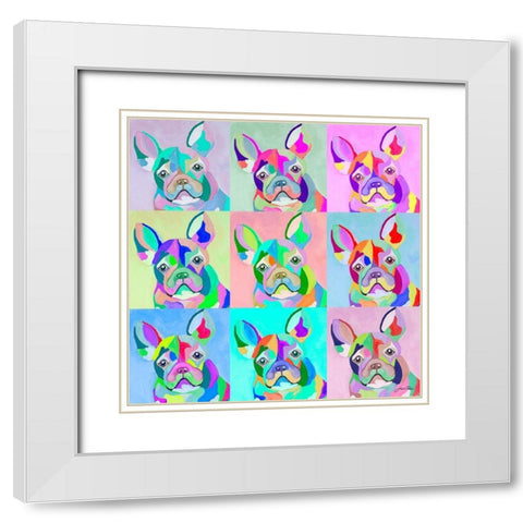 Pup Art White Modern Wood Framed Art Print with Double Matting by Ritter, Gina