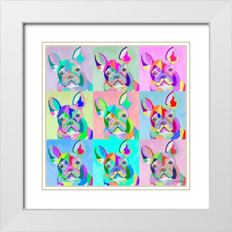 Pup Art White Modern Wood Framed Art Print with Double Matting by Ritter, Gina