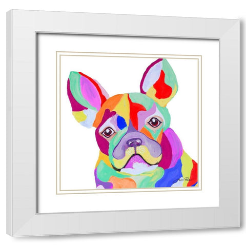 Playful Pup White Modern Wood Framed Art Print with Double Matting by Ritter, Gina