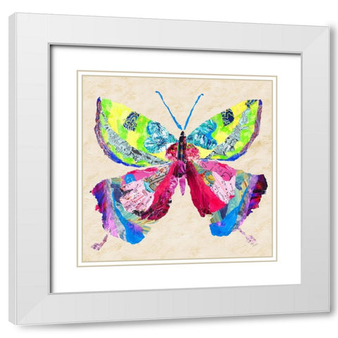 Brilliant Butterfly I White Modern Wood Framed Art Print with Double Matting by Ritter, Gina