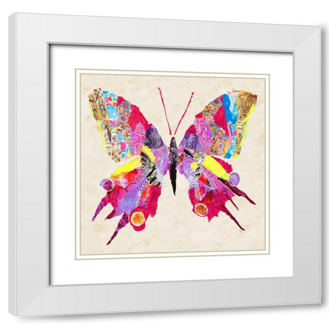 Brilliant Butterfly II White Modern Wood Framed Art Print with Double Matting by Ritter, Gina