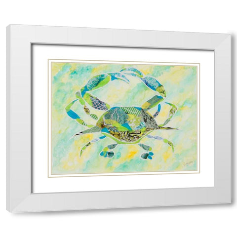 LaniKai Crab White Modern Wood Framed Art Print with Double Matting by Ritter, Gina