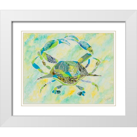 LaniKai Crab White Modern Wood Framed Art Print with Double Matting by Ritter, Gina