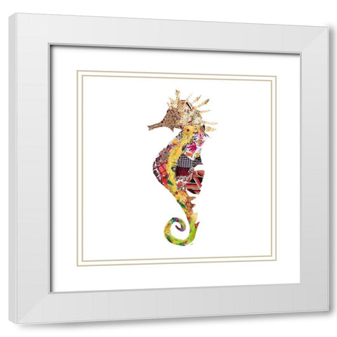 LaniKai Seahorse on White White Modern Wood Framed Art Print with Double Matting by Ritter, Gina