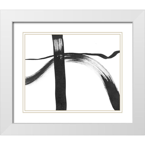 Drip in Silence I White Modern Wood Framed Art Print with Double Matting by SD Graphics Studio