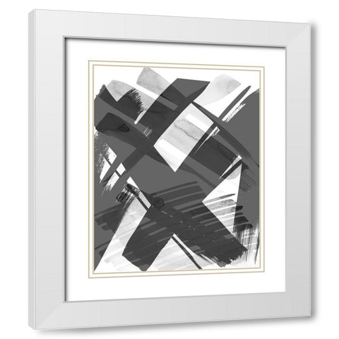 Paint Out Loud II White Modern Wood Framed Art Print with Double Matting by SD Graphics Studio