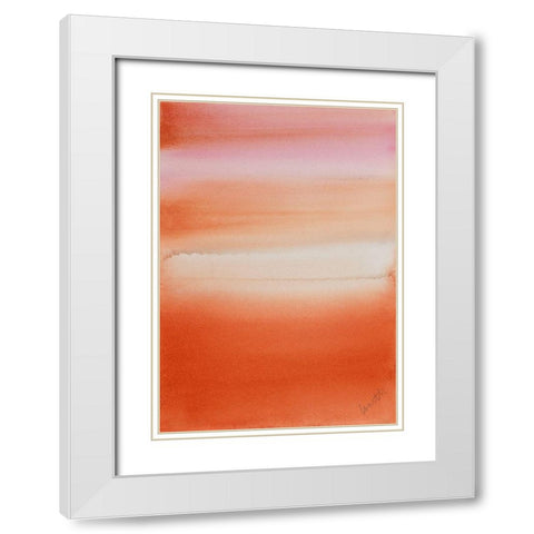 Ocean Dusk II White Modern Wood Framed Art Print with Double Matting by Loreth, Lanie