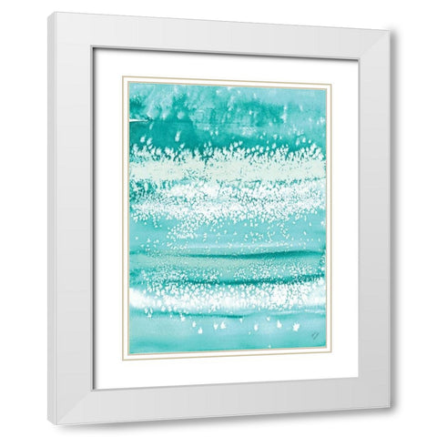 Teal Windy White Modern Wood Framed Art Print with Double Matting by Loreth, Lanie