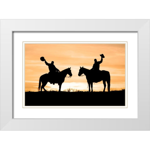 Partner In Crime I White Modern Wood Framed Art Print with Double Matting by Walker, Carol