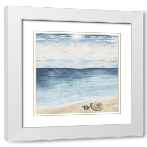 Evening Coast View II White Modern Wood Framed Art Print with Double Matting by Medley, Elizabeth