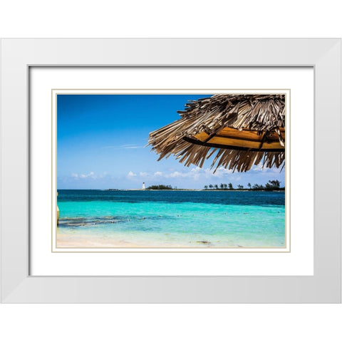 Under The Shade White Modern Wood Framed Art Print with Double Matting by Navas, Emily