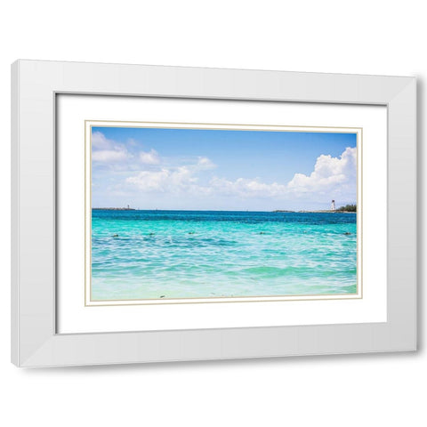Island Travels White Modern Wood Framed Art Print with Double Matting by Navas, Emily