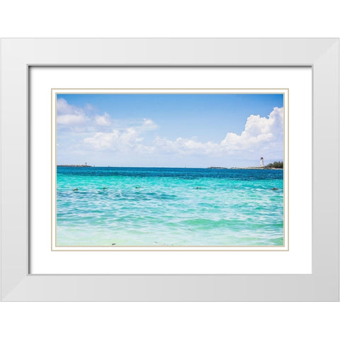 Island Travels White Modern Wood Framed Art Print with Double Matting by Navas, Emily