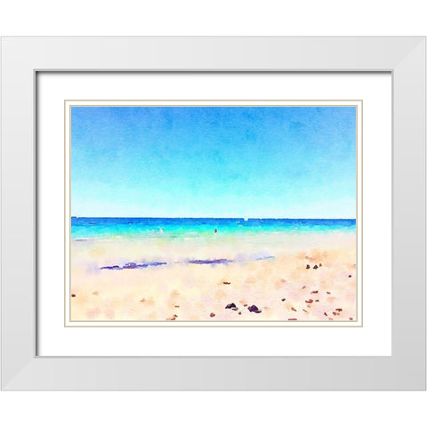 Ocean Wonder White Modern Wood Framed Art Print with Double Matting by Navas, Emily
