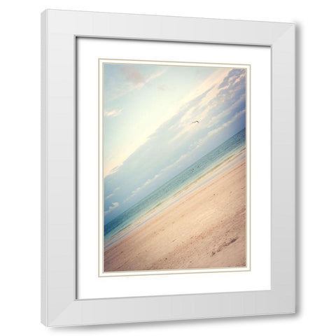 Ocean Angle White Modern Wood Framed Art Print with Double Matting by Navas, Emily