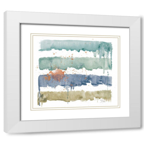Fashion Colors Palette White Modern Wood Framed Art Print with Double Matting by Pinto, Patricia