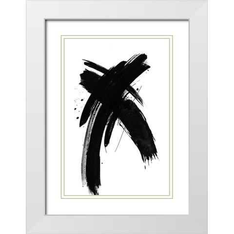 Black Wash I White Modern Wood Framed Art Print with Double Matting by Pinto, Patricia