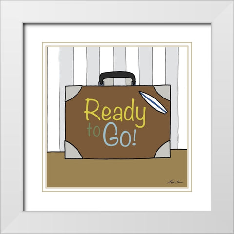 Ready To Go! White Modern Wood Framed Art Print with Double Matting by Edwins, Hugo
