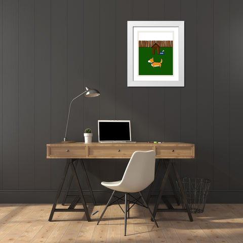 Another Doggy Dog Day I White Modern Wood Framed Art Print with Double Matting by Edwins, Hugo