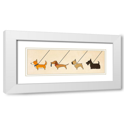 A Dog Break White Modern Wood Framed Art Print with Double Matting by Edwins, Hugo