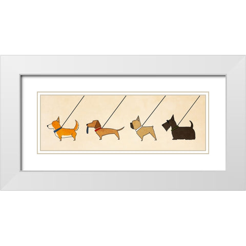 A Dog Break White Modern Wood Framed Art Print with Double Matting by Edwins, Hugo
