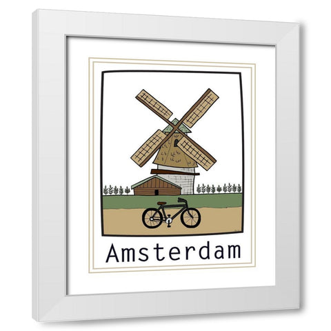 Travel the World IV White Modern Wood Framed Art Print with Double Matting by Edwins, Hugo