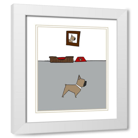 Another Doggy Dog Day III White Modern Wood Framed Art Print with Double Matting by Edwins, Hugo