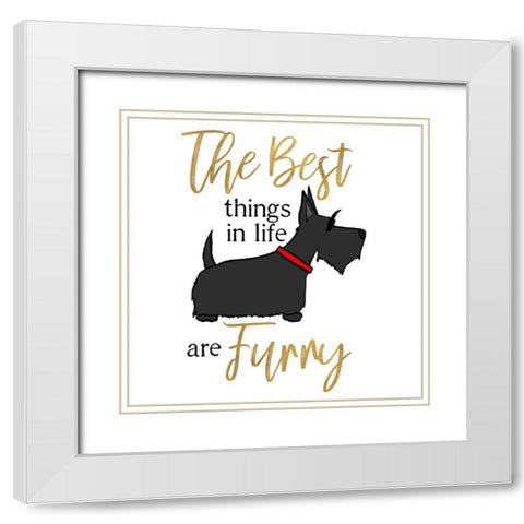 Puppy Positive IV White Modern Wood Framed Art Print with Double Matting by Edwins, Hugo