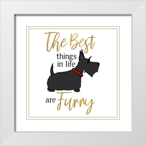 Puppy Positive IV White Modern Wood Framed Art Print with Double Matting by Edwins, Hugo
