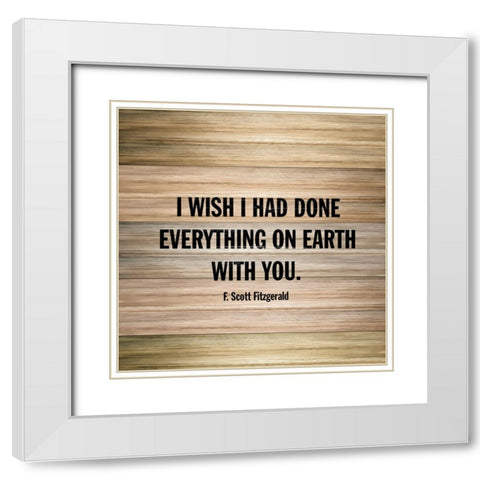 Wishes on Wood White Modern Wood Framed Art Print with Double Matting by SD Graphics Studio
