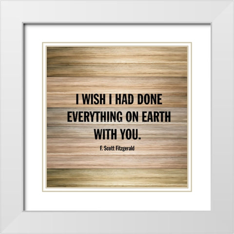 Wishes on Wood White Modern Wood Framed Art Print with Double Matting by SD Graphics Studio