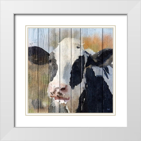 Sweet Daisy I White Modern Wood Framed Art Print with Double Matting by Metz, Andi