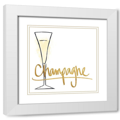 Champange White Modern Wood Framed Art Print with Double Matting by SD Graphics Studio