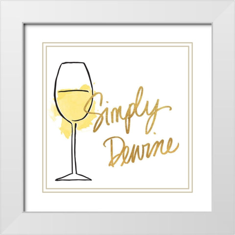 Simply Dewine White Modern Wood Framed Art Print with Double Matting by SD Graphics Studio