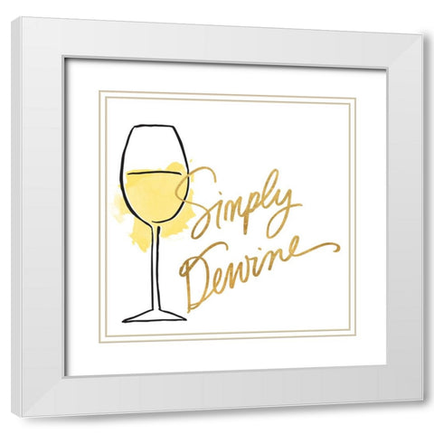 Simply Divine White Modern Wood Framed Art Print with Double Matting by SD Graphics Studio