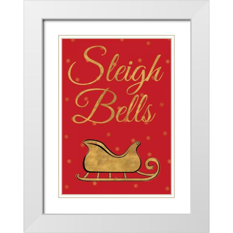 Red Christmas III White Modern Wood Framed Art Print with Double Matting by Studio, Sd Graphics