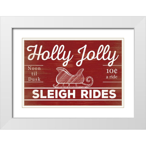 Season Sign IV White Modern Wood Framed Art Print with Double Matting by Studio, Sd Graphics