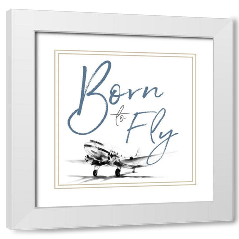Born To Fly White Modern Wood Framed Art Print with Double Matting by Pinto, Patricia