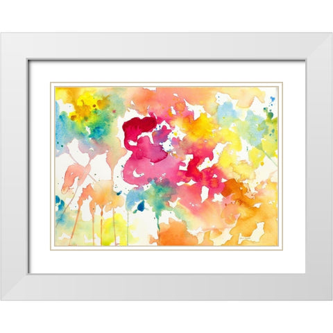 Spring has Sprung II White Modern Wood Framed Art Print with Double Matting by Loreth, Lanie